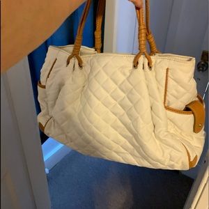 J Mlauglin white  handbag